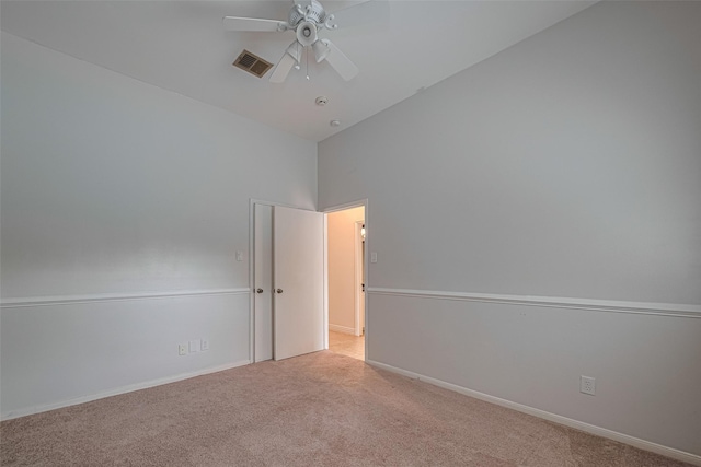 11914 Ashmead Dr, Houston, TX 77077 - carpeted empty room with a ceiling fan and a towering ceiling