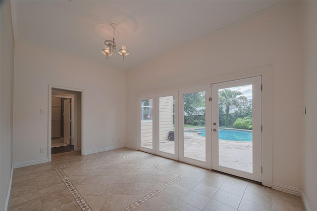 11914 Ashmead Dr, Houston, TX 77077 - spare room with a chandelier and baseboards
