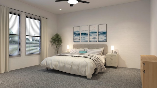2720 Spence Rd, Houston, TX 77093 - bedroom with carpet flooring and ceiling fan