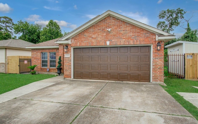 2516 Vaughn St, Houston, TX 77093 - single story home featuring brick siding, a gate, a garage, and concrete driveway