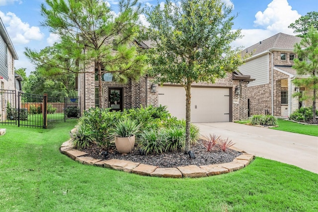 7906 Pershing Ave, Magnolia, TX 77354 - view of front of house with brick siding, driveway, and an attached garage
