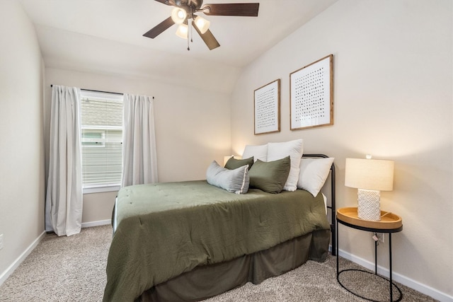 7906 Pershing Ave, Magnolia, TX 77354 - carpeted bedroom featuring lofted ceiling and ceiling fan