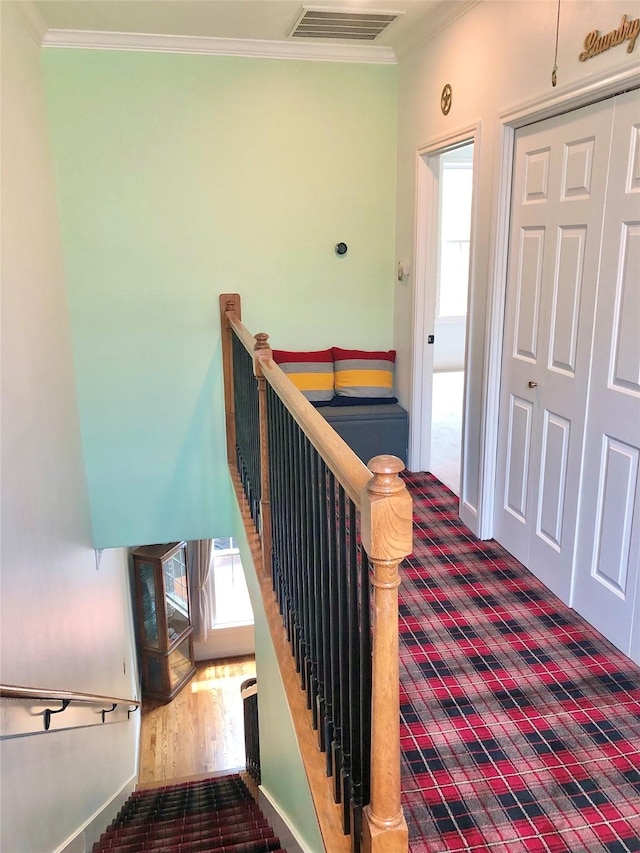2006 Buffalo Ter, Houston, TX 77019 - staircase with ornamental molding and plenty of natural light