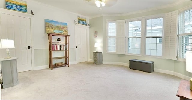2006 Buffalo Ter, Houston, TX 77019 - carpeted bedroom featuring ornamental molding and ceiling fan