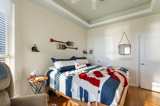 129 Lakeshore Dr, Onalaska, TX 77360 - bedroom featuring hardwood / wood-style floors and a ceiling fan