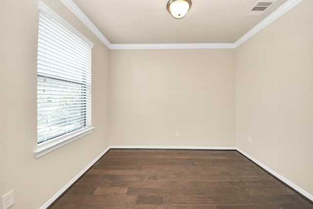 5627 Darling, Houston, TX 77007 - empty room with wood finished floors and crown molding