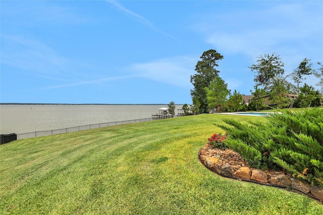 110 Penguin Pt, Point Blank, TX 77364 - view of yard with a water view