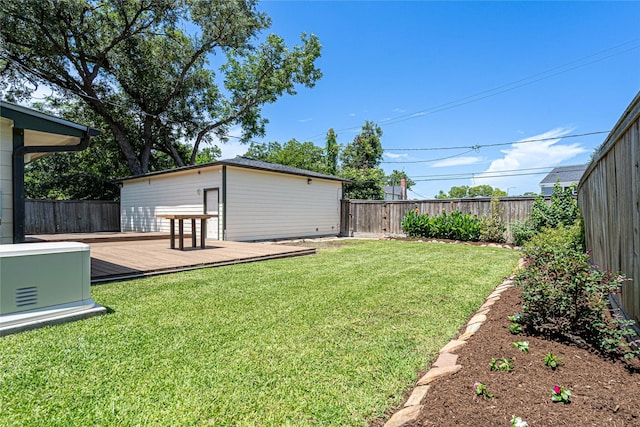 3217 Parkwood Dr, Houston, TX 77021 - fenced backyard with a deck