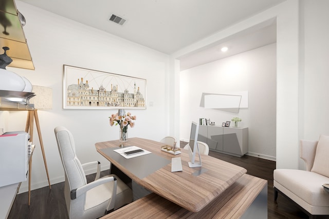 6223 Milbridge Creek Ln, Katy, TX 77493 - dining room featuring recessed lighting, wood finished floors, and a desk