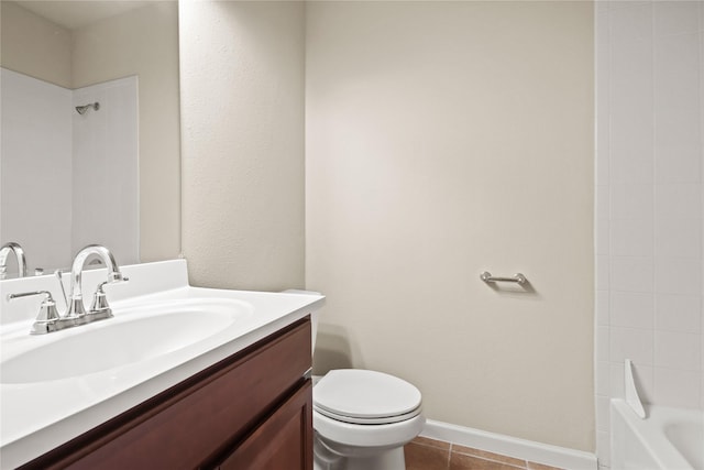 187 Black Swan Pl, The Woodlands, TX 77354 - full bath with vanity, tile patterned floors, and  shower combination