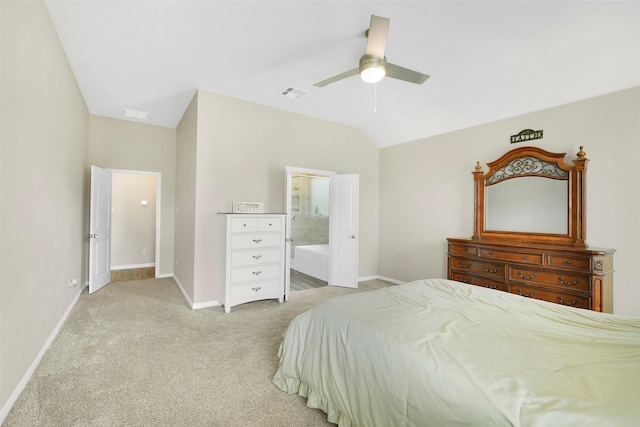 12806 Durham Creek Ln, Tomball, TX 77375 - bedroom featuring carpet, ceiling fan, and ensuite bath