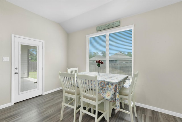 12806 Durham Creek Ln, Tomball, TX 77375 - dining space with wood finished floors and lofted ceiling