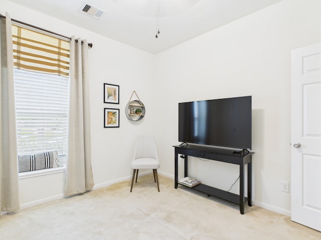 6003 Rivergrove Bend Dr, Humble, TX 77346 - sitting room featuring light carpet