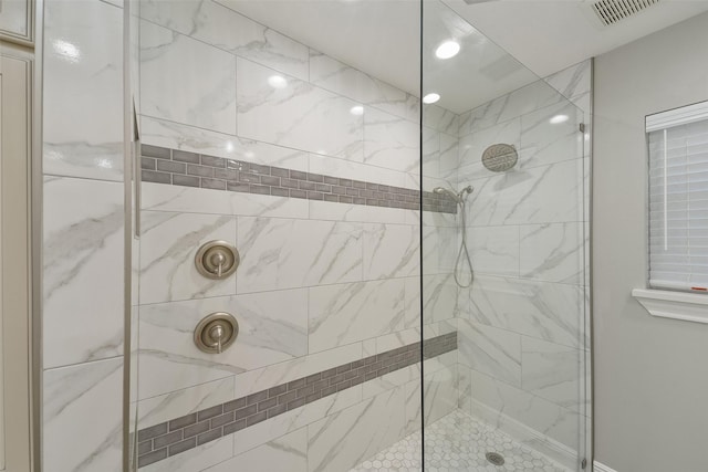 2915 Katy Hockley Rd, Katy, TX 77493 - bathroom featuring a tile shower and recessed lighting