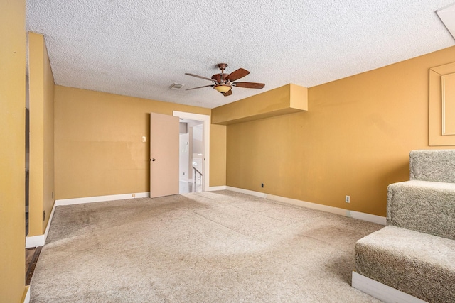 6302 Amie Ln, Pearland, TX 77584 - unfurnished room featuring ceiling fan, a textured ceiling, and carpet