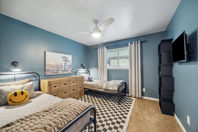 735 Rennie Dr, Katy, TX 77450 - bedroom with carpet floors and ceiling fan