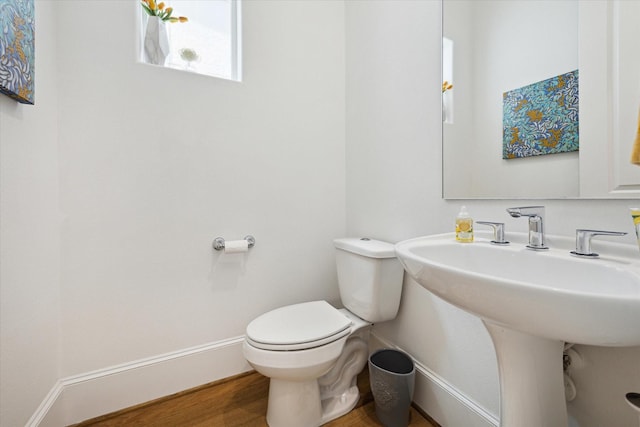 1240 W 16th St, Houston, TX 77008 - half bath with toilet and wood finished floors