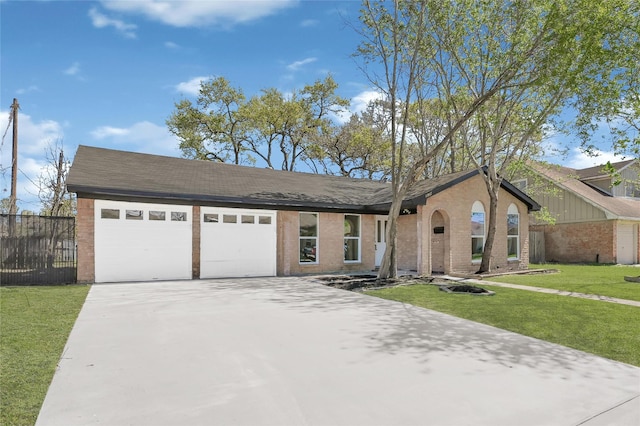 11807 Oceanview St, Missouri City, TX 77071 - ranch-style home with concrete driveway, brick siding, and an attached garage