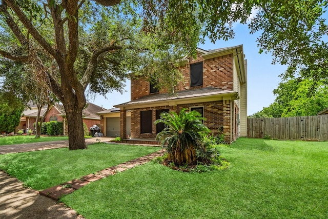 6619 Amberfield Ln, Katy, TX 77449 - traditional-style home with brick siding, driveway, and a garage