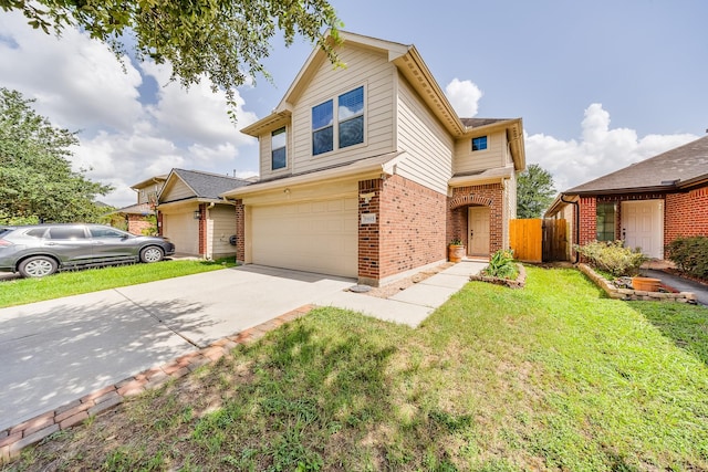 9415 Cholla Hill Ct, Houston, TX 77064 - traditional-style home featuring brick siding, concrete driveway, and a garage