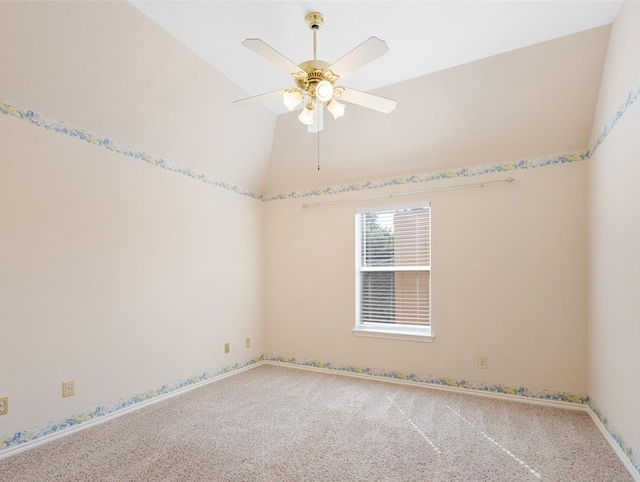 21331 Willow Glade Dr, Katy, TX 77450 - empty room featuring carpet, ceiling fan, and high vaulted ceiling