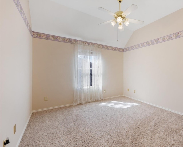 21331 Willow Glade Dr, Katy, TX 77450 - carpeted spare room featuring ceiling fan and vaulted ceiling
