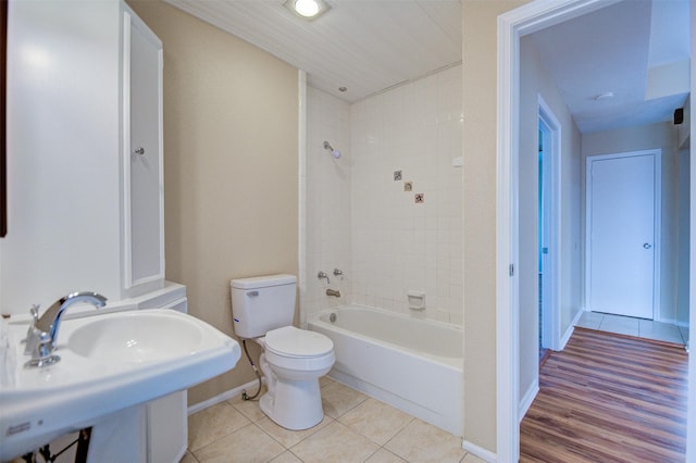 2213 S Braeswood Blvd Unit 13C, Houston, TX 77030 - bathroom with  shower combination and tile patterned floors