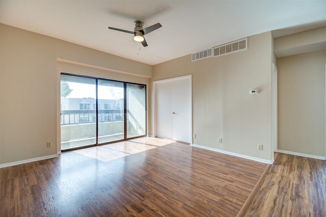 2213 S Braeswood Blvd Unit 13C, Houston, TX 77030 - unfurnished room featuring ceiling fan and wood finished floors