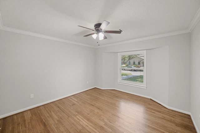 4302 Wigton Dr, Houston, TX 77096 - unfurnished room with a ceiling fan, wood finished floors, and crown molding