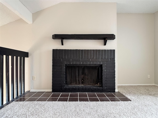 12991 Wirevine Ln, Houston, TX 77072 - detailed view of a brick fireplace and carpet