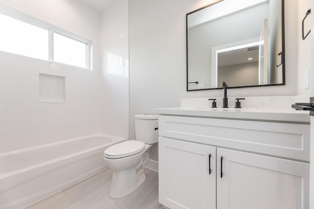 3310 Bremond St, Houston, TX 77004 - full bathroom with vanity, shower / tub combination, and wood finished floors