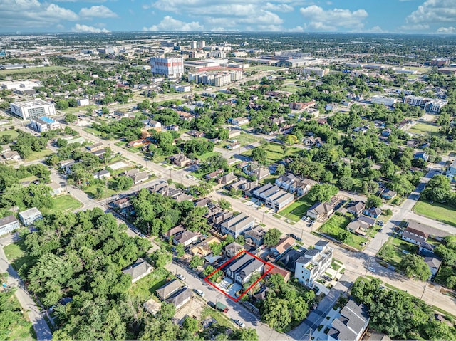 3310 Bremond St, Houston, TX 77004 - aerial view of property and surrounding area featuring property boundaries highlighted