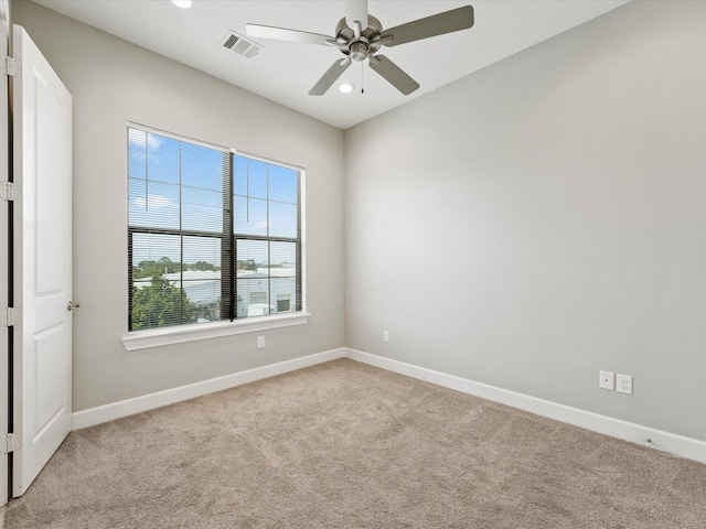 3303 Beverly Forest Dr, Houston, TX 77057 - carpeted empty room with a ceiling fan and recessed lighting