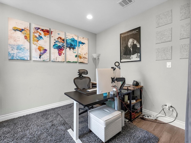 23027 Needlegrass Rd, Katy, TX 77493 - home office featuring wood finished floors and recessed lighting
