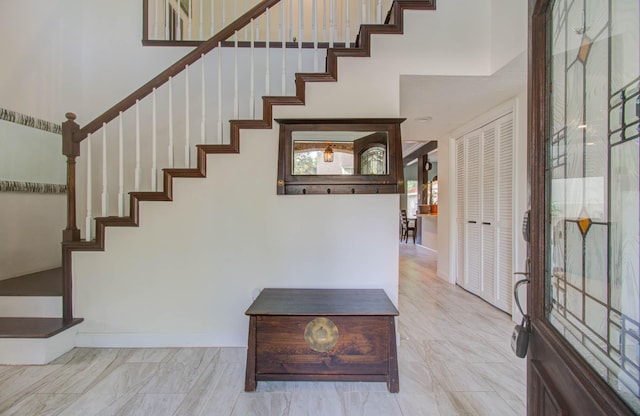 5422 Windy Lake Dr, Houston, TX 77345 - foyer with stairs