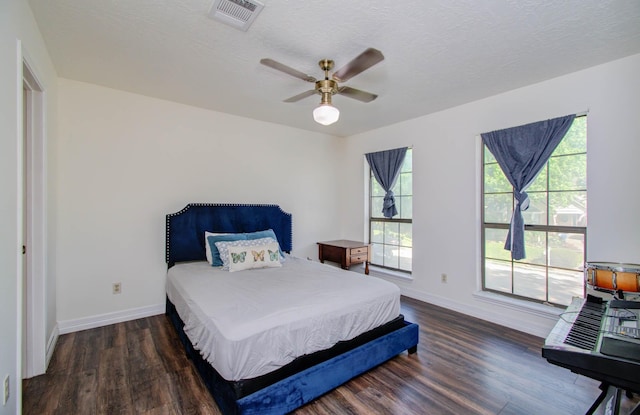 5422 Windy Lake Dr, Houston, TX 77345 - bedroom featuring wood finished floors and ceiling fan