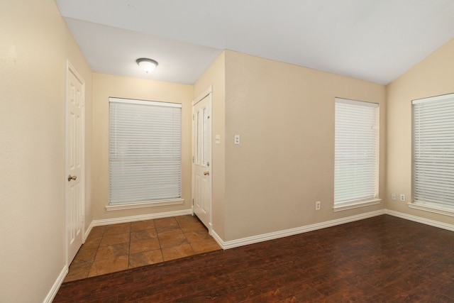 2351 Loyanne Dr, Spring, TX 77373 - entryway with wood finished floors and lofted ceiling