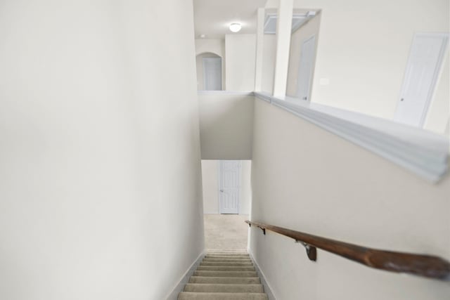 15107 Sequoia Meadow Ct, Humble, TX 77346 - staircase featuring carpet flooring and baseboards
