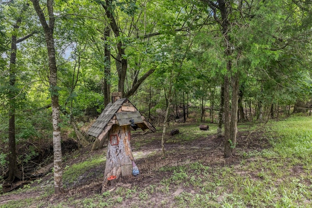 3357 Tamy Ln, Brenham, TX 77833 - view of yard with a forest view