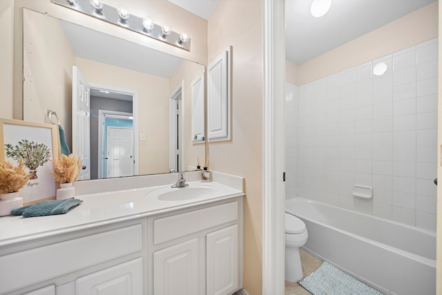 15015 Cozy Hollow Ln, Houston, TX 77044 - full bathroom featuring vanity, tile patterned flooring, and shower / tub combination