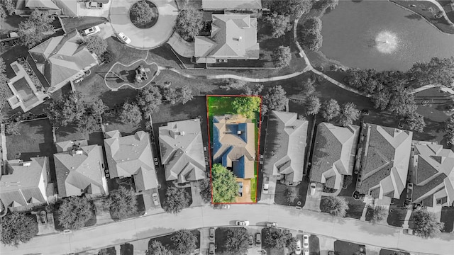 14402 Hazeldale Dr, Cypress, TX 77429 - aerial view of residential area with property parcel outlined