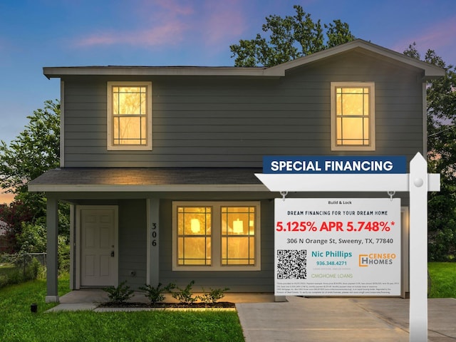 306 N Orange St, Sweeny, TX 77480 - view of front of property with a porch