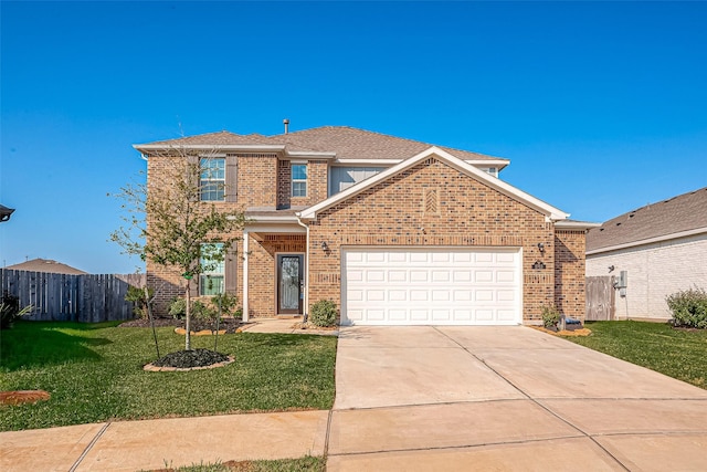 5703 Morning Vista Rd, Katy, TX 77493 - traditional-style house with brick siding, driveway, and a garage