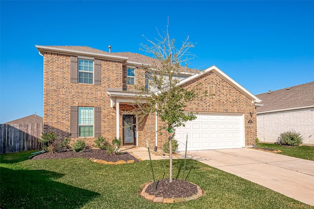 5703 Morning Vista Rd, Katy, TX 77493 - view of front of property with brick siding, driveway, and an attached garage