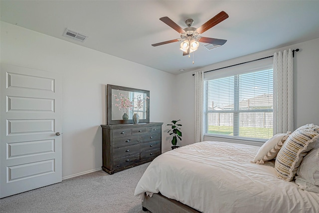 5703 Morning Vista Rd, Katy, TX 77493 - bedroom featuring light colored carpet and a ceiling fan