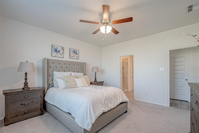 5703 Morning Vista Rd, Katy, TX 77493 - bedroom with light carpet and ceiling fan