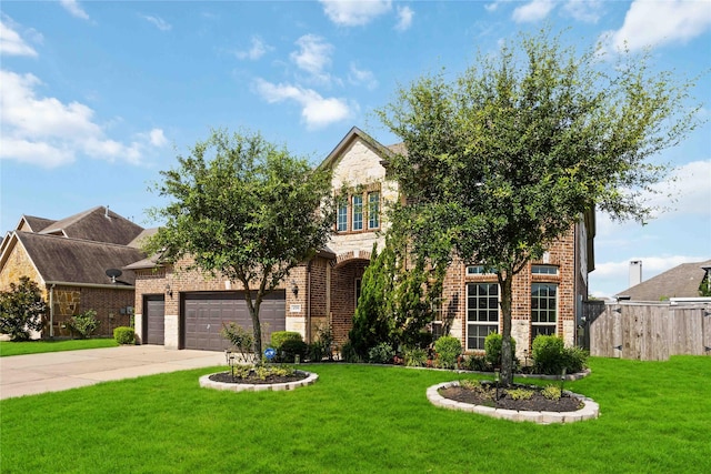 4306 Dalea Clover Ln, Manvel, TX 77578 - view of front facade featuring brick siding, concrete driveway, and an attached garage