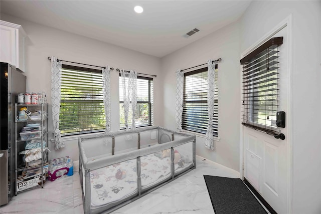 4306 Dalea Clover Ln, Manvel, TX 77578 - doorway to outside with marble finish floors and recessed lighting