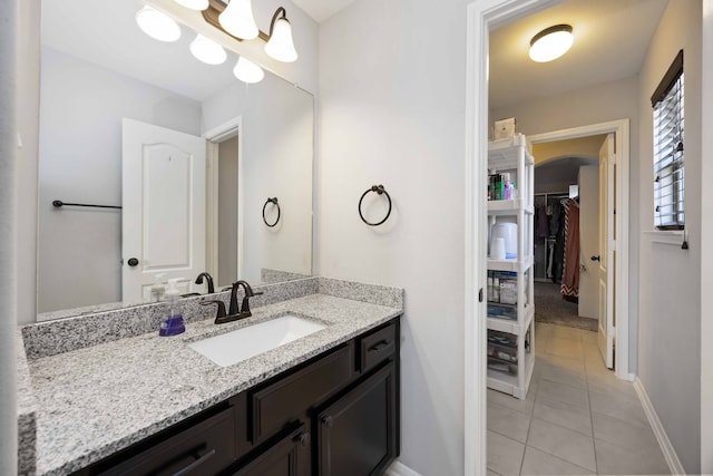 4306 Dalea Clover Ln, Manvel, TX 77578 - bathroom featuring tile patterned floors and vanity