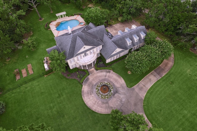 106 Melody Ln, Friendswood, TX 77546 - drone / aerial view of a pool